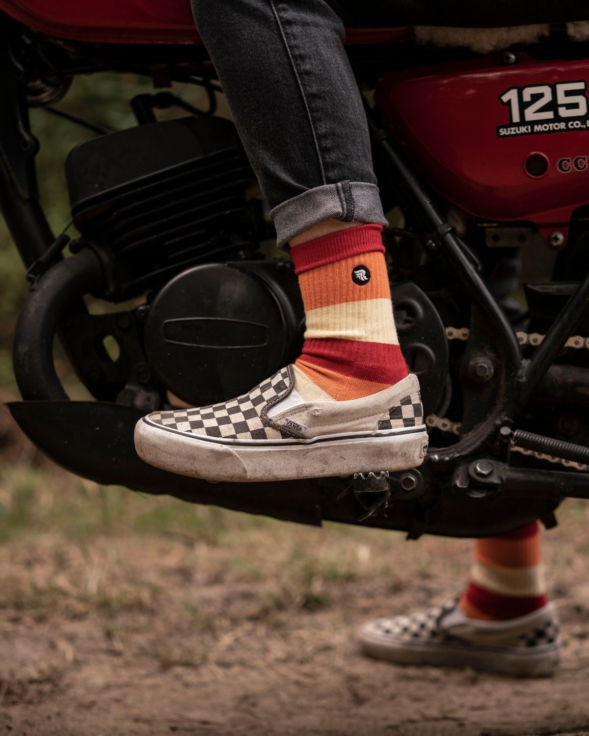 Stripes Socks Red