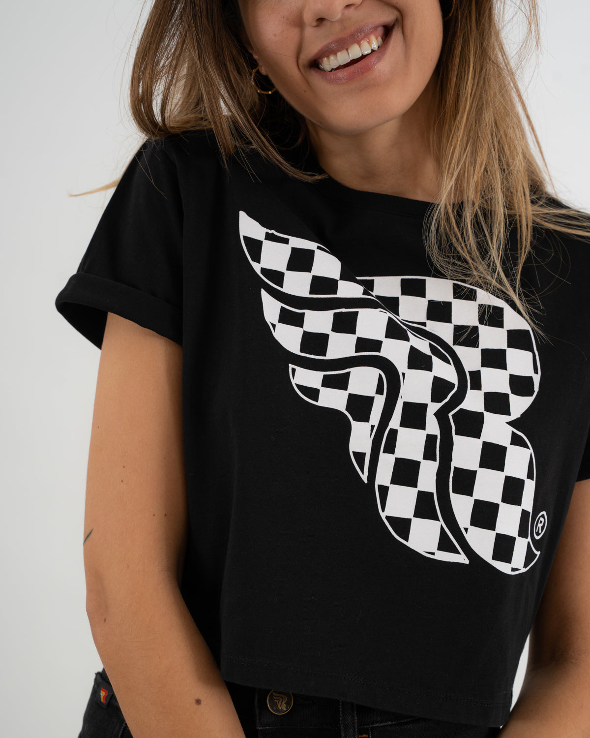 Checkerboard crop top